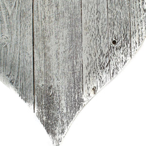 18" Whitewash Reclaimed Wood Heart Wall Decor