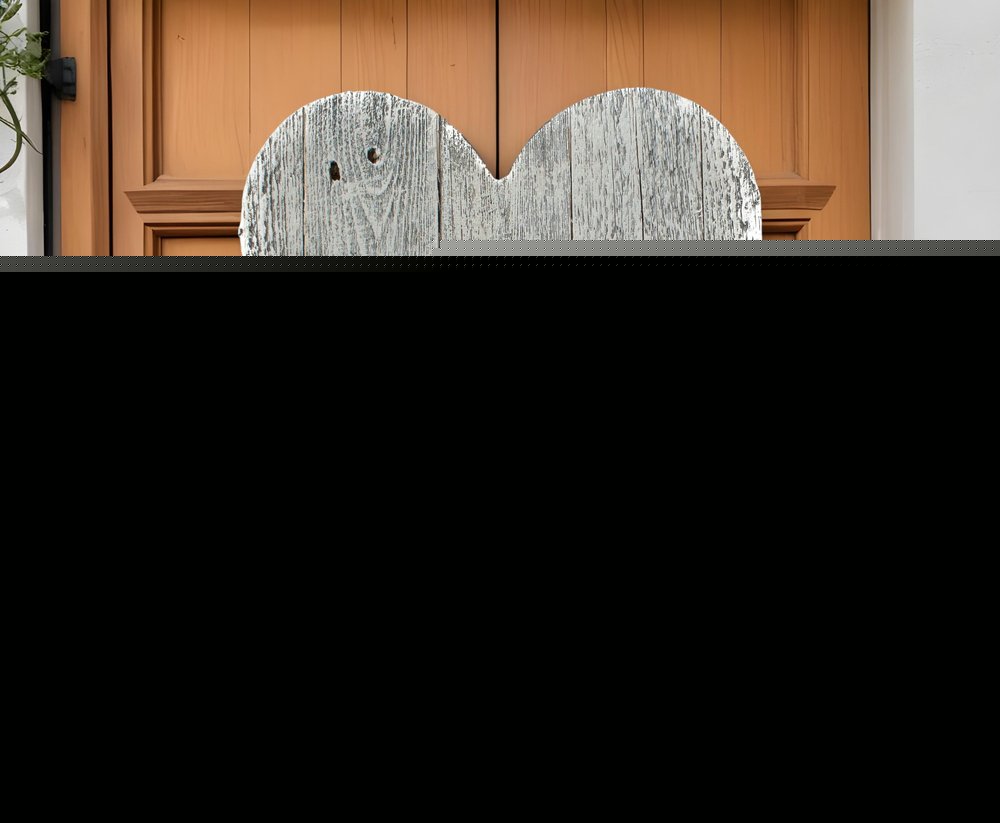 24" Whitewash Reclaimed Wood Heart Wall Decor