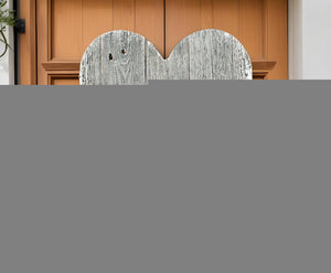 24" Whitewash Reclaimed Wood Heart Wall Decor