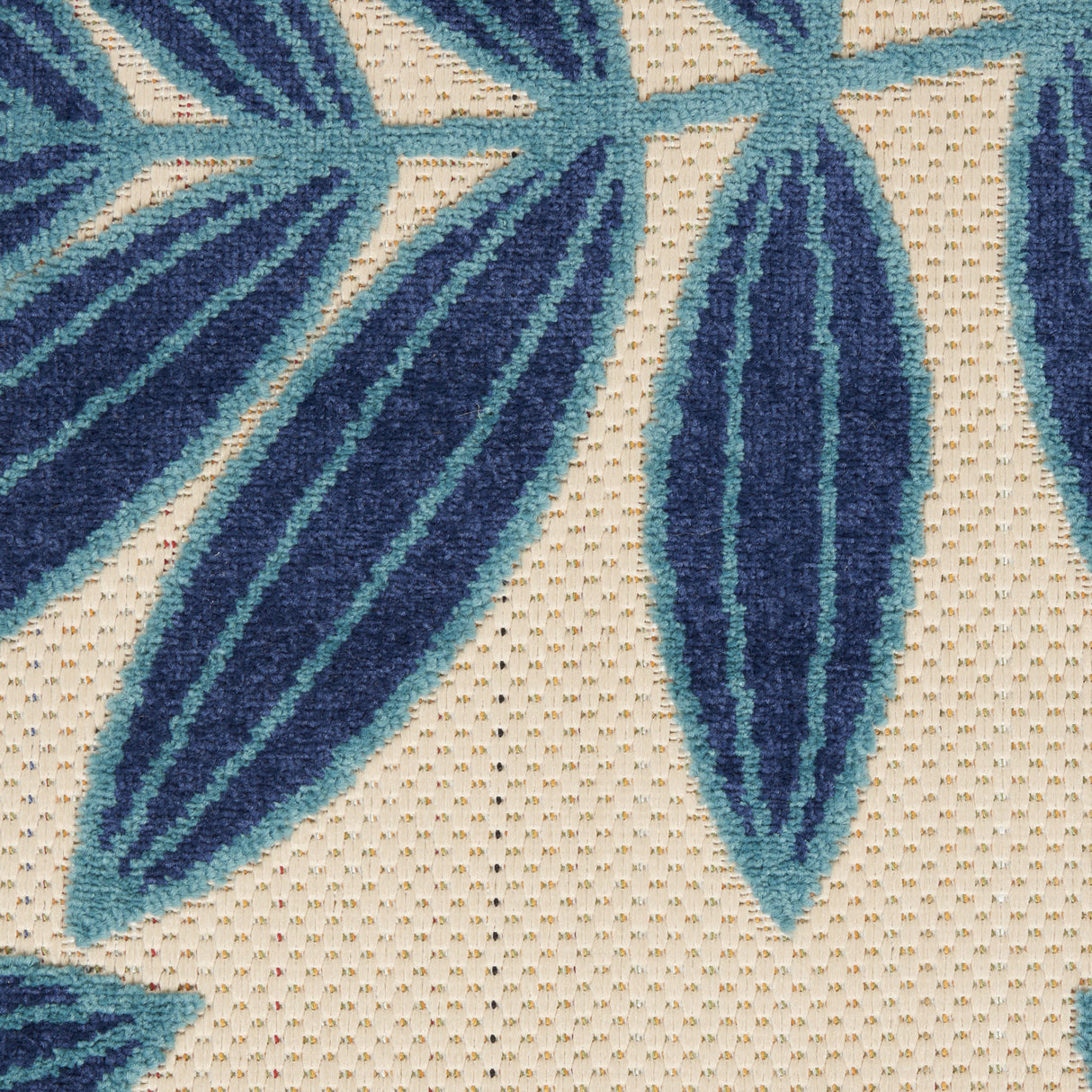 3' X 4' Blue And Ivory Floral Indoor Outdoor Area Rug