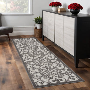 6' Gray Indoor Outdoor Area Rug