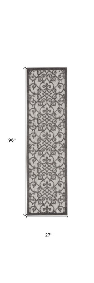 6' Gray Indoor Outdoor Area Rug