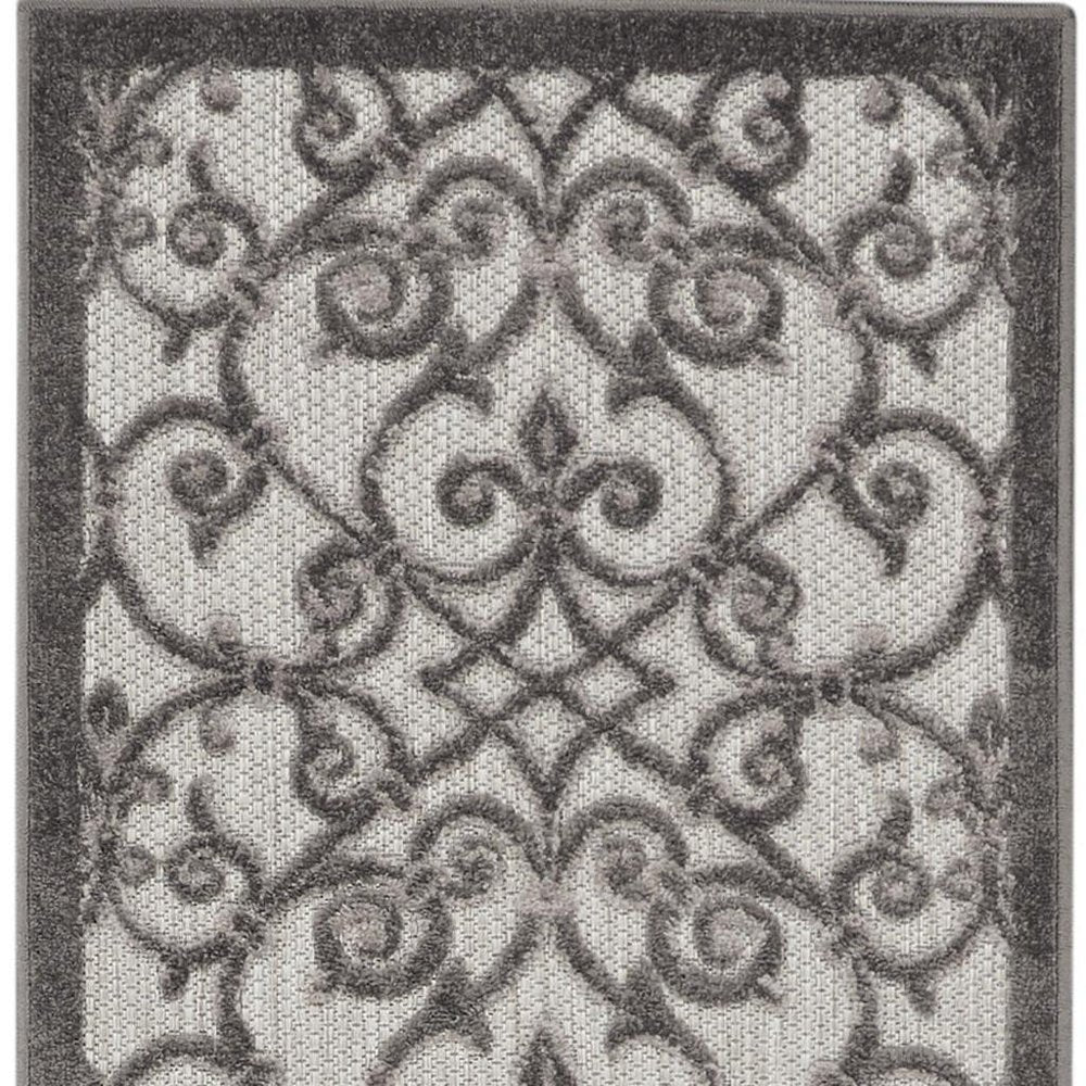 6' Gray Indoor Outdoor Area Rug