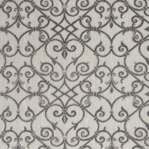 8' X 11' Gray Indoor Outdoor Area Rug