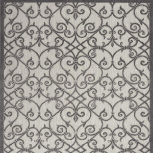 8' X 11' Gray Indoor Outdoor Area Rug