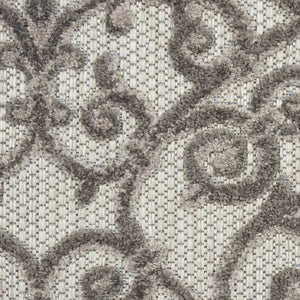 8' X 11' Gray Indoor Outdoor Area Rug