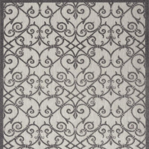 8' X 11' Gray Indoor Outdoor Area Rug