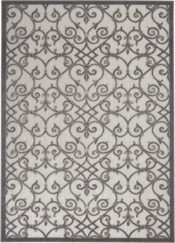 8' X 11' Gray Indoor Outdoor Area Rug