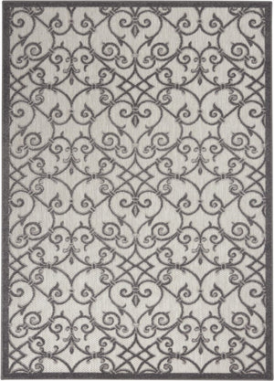 8' X 11' Gray Indoor Outdoor Area Rug