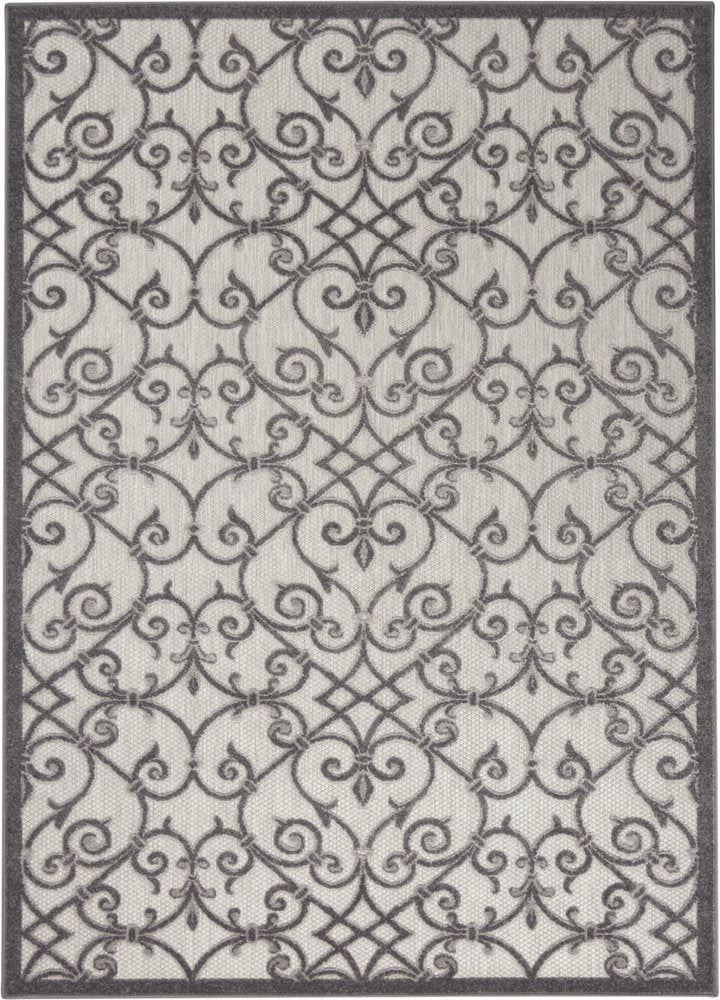 5' X 8' Gray Indoor Outdoor Area Rug
