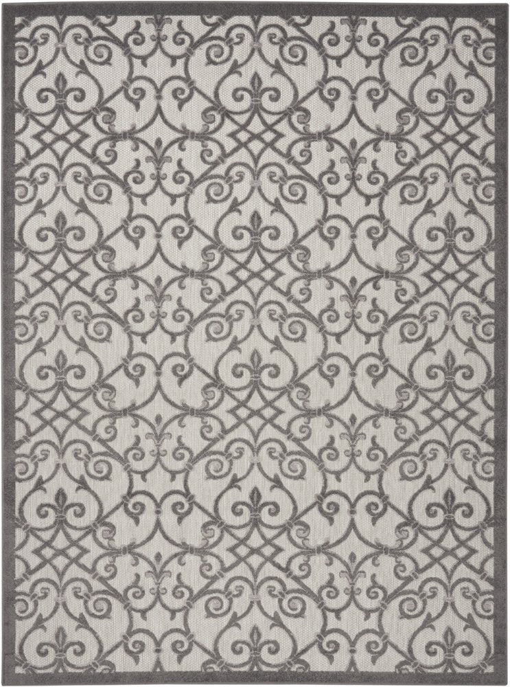 5' X 8' Gray Indoor Outdoor Area Rug