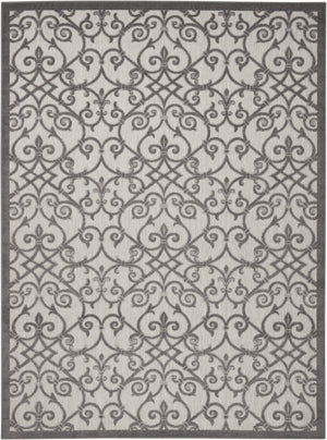 5' X 8' Gray Indoor Outdoor Area Rug