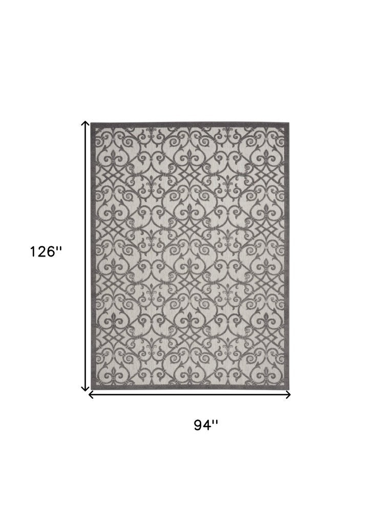 5' X 8' Gray Indoor Outdoor Area Rug