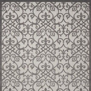 5' X 8' Gray Indoor Outdoor Area Rug
