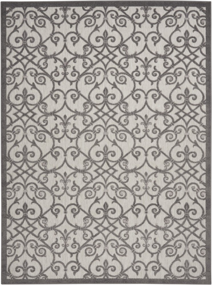 5' X 8' Gray Indoor Outdoor Area Rug