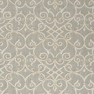 5' X 8' Gray And Ivory Indoor Outdoor Area Rug