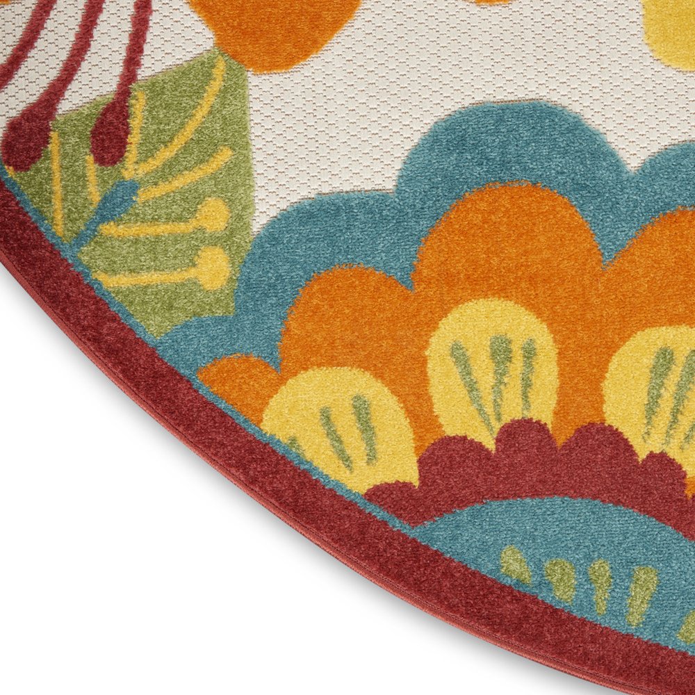 8' X 11' Yellow And Ivory Indoor Outdoor Area Rug