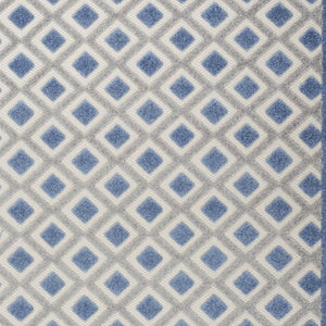 4' X 6' Blue And Gray Indoor Outdoor Area Rug