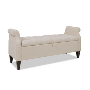 Jacqueline - Tufted Roll Arm Storage Bench by Couch.com