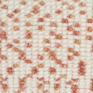 14" X 20" Coral and Beige Ribbed Indoor Outdoor Throw Pillow With Texture