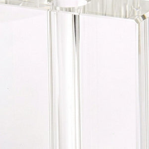 6" Clear Square Crystal Glass Table Vase