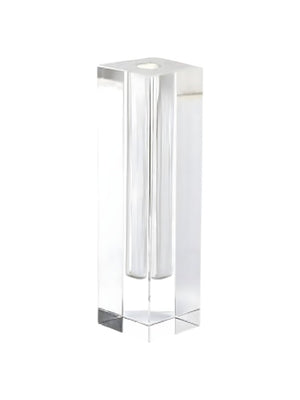10" Clear Cylinder Crystal Glass Table Vase