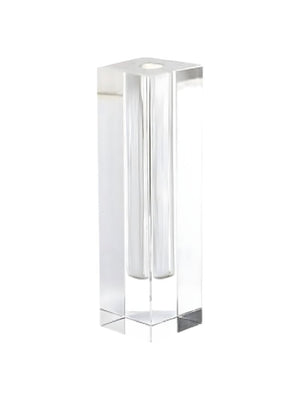 10" Clear Cylinder Crystal Glass Table Vase