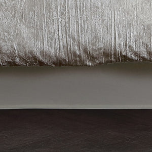 Turin 7 Piece White Crinkle Velvet Queen Comforter Ensemble