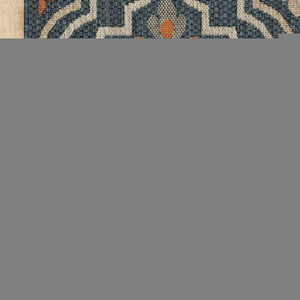 5' X 7' Blue And Orange Moroccan Indoor Outdoor Area Rug