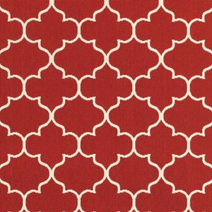 4' X 6' Red And Ivory Indoor Outdoor Area Rug