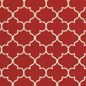 4' X 6' Red And Ivory Indoor Outdoor Area Rug