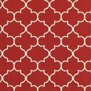 4' X 6' Red And Ivory Indoor Outdoor Area Rug