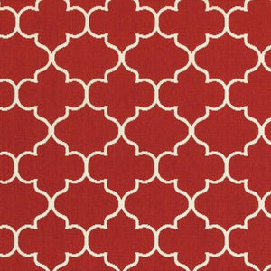 2' X 3' Red And Ivory Indoor Outdoor Area Rug