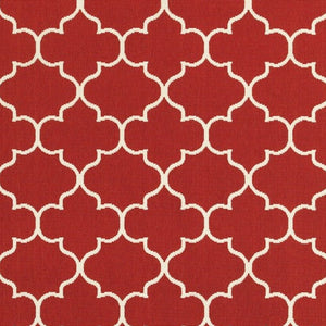 2' X 3' Red And Ivory Indoor Outdoor Area Rug