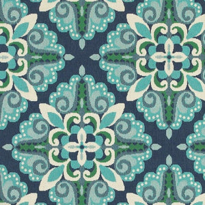 2' X 8' Blue and Green Indoor Outdoor Area Rug