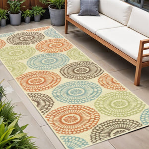 4' X 6' Beige Indoor Outdoor Area Rug