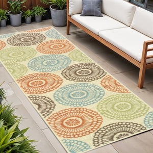 2' X 4' Beige Indoor Outdoor Area Rug