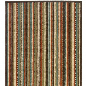 8' Green Indoor Outdoor Runner Rug
