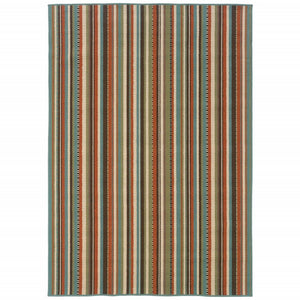 2' X 4' Green Indoor Outdoor Area Rug