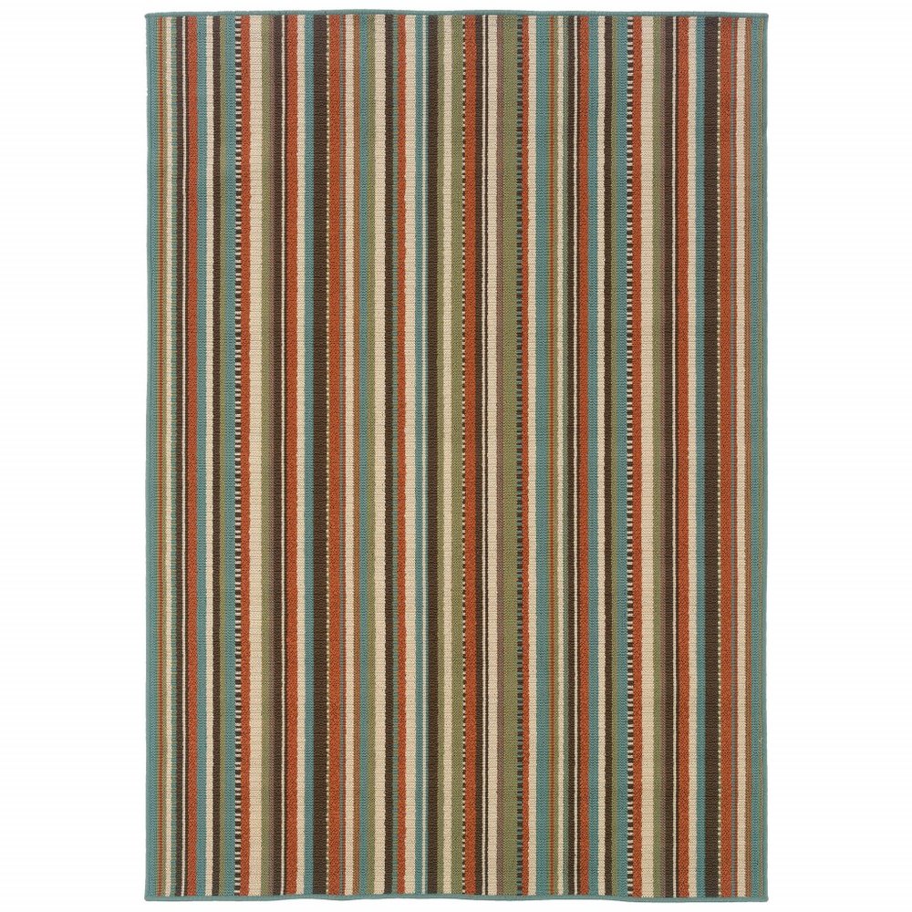 2' X 4' Green Indoor Outdoor Area Rug