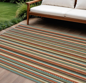 2' X 4' Green Indoor Outdoor Area Rug