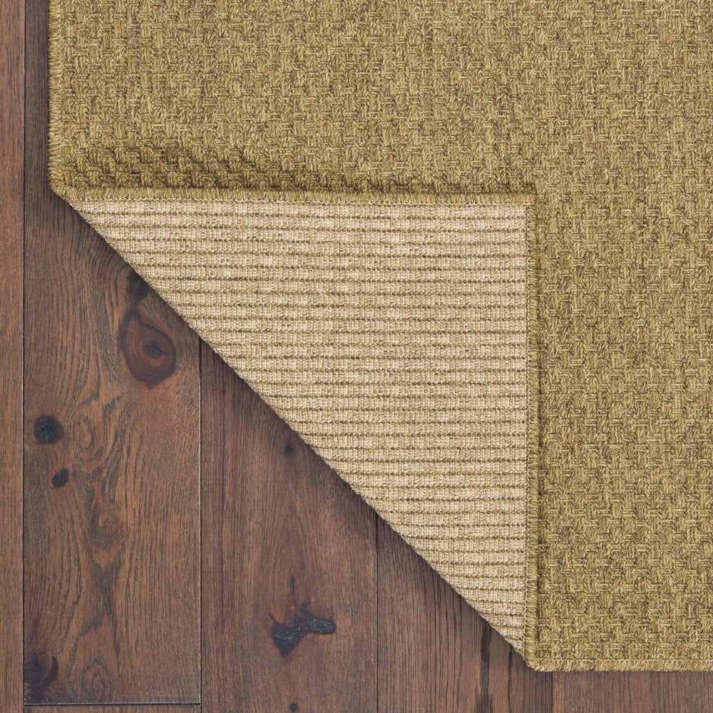 8' Tan Indoor Outdoor Runner Rug