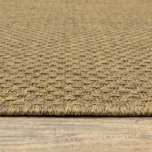 8' Tan Indoor Outdoor Runner Rug