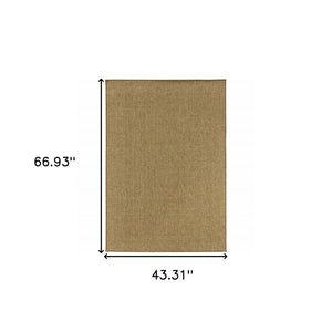 8' Tan Indoor Outdoor Runner Rug