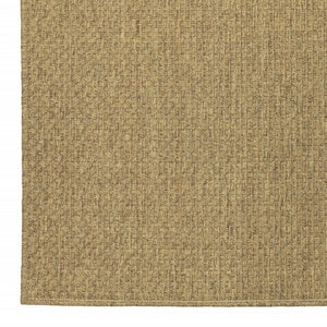8' Tan Indoor Outdoor Runner Rug
