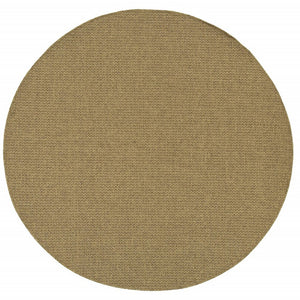 8' Tan Indoor Outdoor Runner Rug