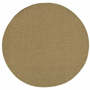 8' Tan Indoor Outdoor Runner Rug