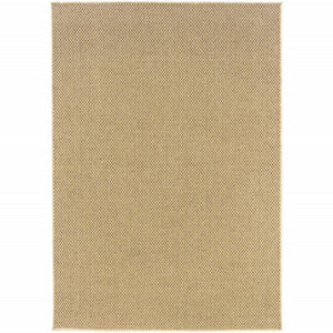 8' Beige Indoor Outdoor Runner Rug