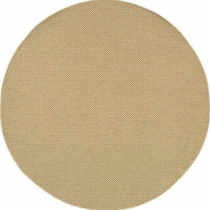 8' Beige Indoor Outdoor Runner Rug