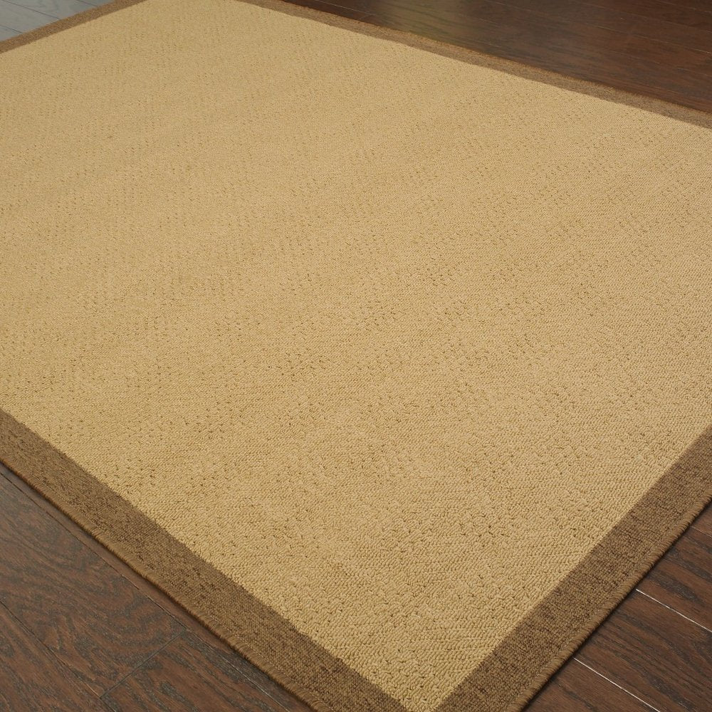 8' X 13' Beige Indoor Outdoor Area Rug